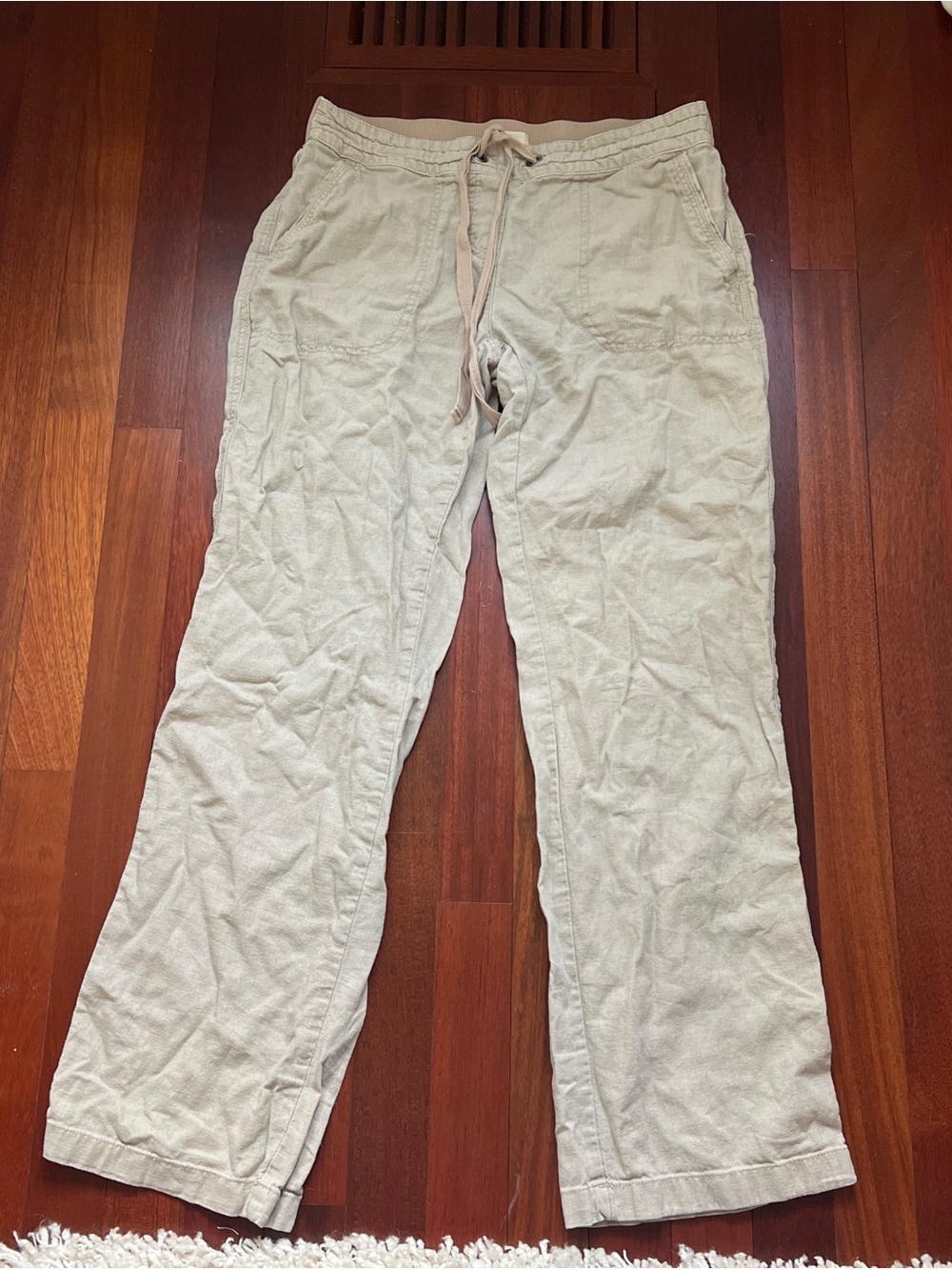 Linen blend cargo pants